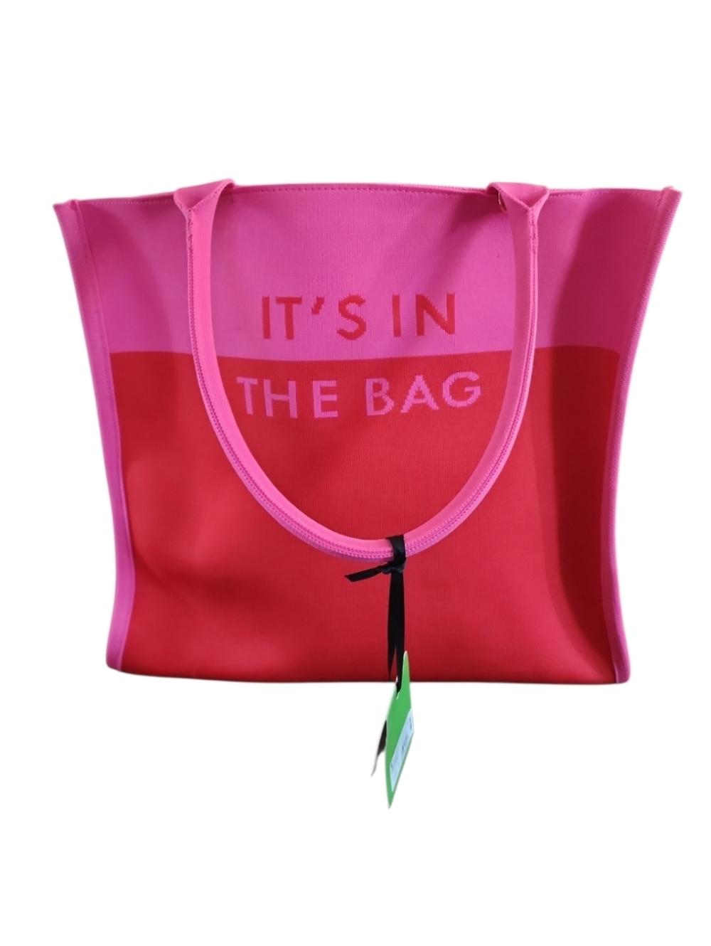 NEW Kate Spade New York X Target Colorblock Knit Tote “It’s In The Bag” Pink/Red - Picture 5 of 6
